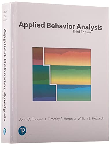 Applied Behavior Analysis 3rd Edition by John O. Cooper 978-0134752556 Hardcover bookcover – Nybookshub