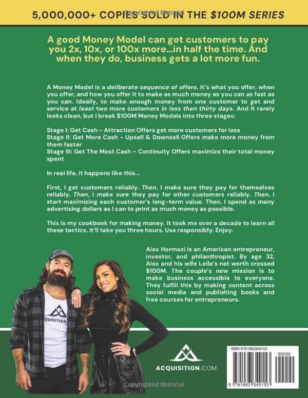 $100M Money Models paperback by Alex Hormozi cover – Nybookshub