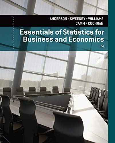 ESSENTIALS OF STATISTICS FOR BUSINESS AND ECONOMICS 7E by David R. Anderson | Paperback | HMS-9781133629658