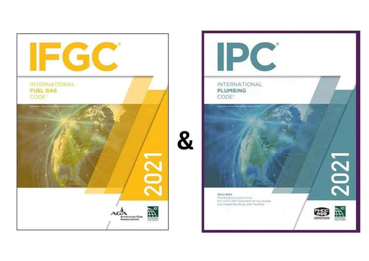 2021 International Fuel Gas Code (IFGC) & International Plumbing Code (IPC) Bundle Paperback |9781609839666 & 9781609839628|