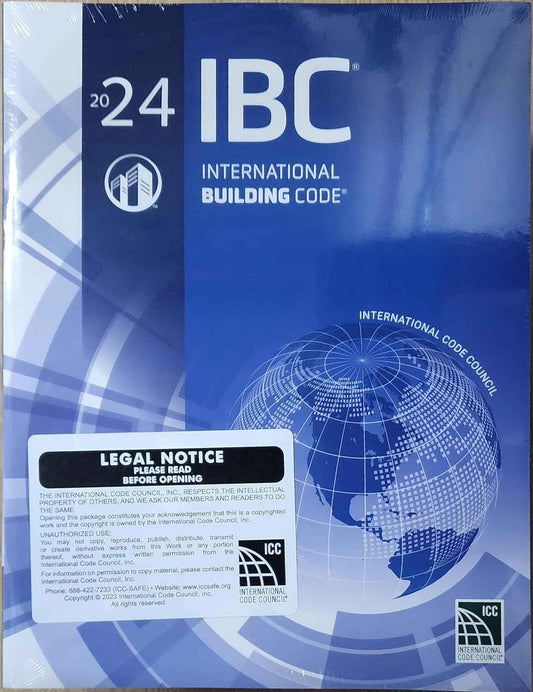 2024 International Building Code IBC – 1st Ed. International Code Council ICC Paperback |9781959851608|