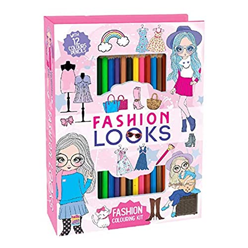 Front cover of the book 'Hello Friend Fashion Colouring Kit for Kids' by Brijbasi Art Press Ltd..