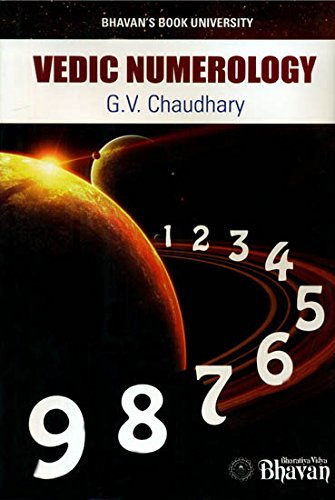 Front cover of the book 'Bharatiya Vidya Bhavan Vedic Numerology (A Treatise on Hindu Astronomy)' by G. V. Chaudhary.