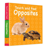 Front cover of the book 'Touch and Feel Opposites' by Om Books Editorial Team.