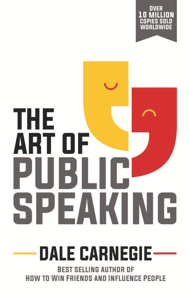 Front cover of the book 'The Art of Public Speaking' by Dale Carnegie.