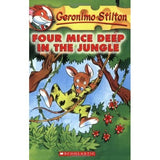 Front cover of the book 'GERONIMO STILTON #05 FOUR MICE DEEP IN THE JUNGLE' by Stilton Geronimo.