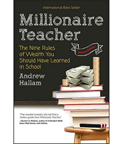 Front cover of the book 'Millionaire Teacher: The Nine Rules of Wealth You Should Have Learned in School' by Andrew Hallam.