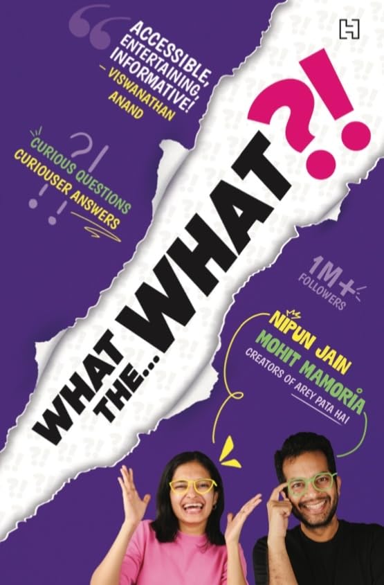 Front cover of the book 'What the What?!' by Nipun Jain and Mohit Mamoria.