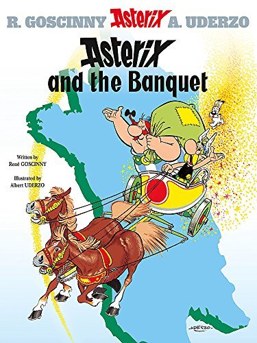 Front cover of the book 'asterix-and-the-banquet' by Goscinny Rene.