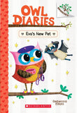 Front cover of the book 'Owl Diaries #15: Eva's New Pet (A Branches Book)' by Rebecca Elliott.