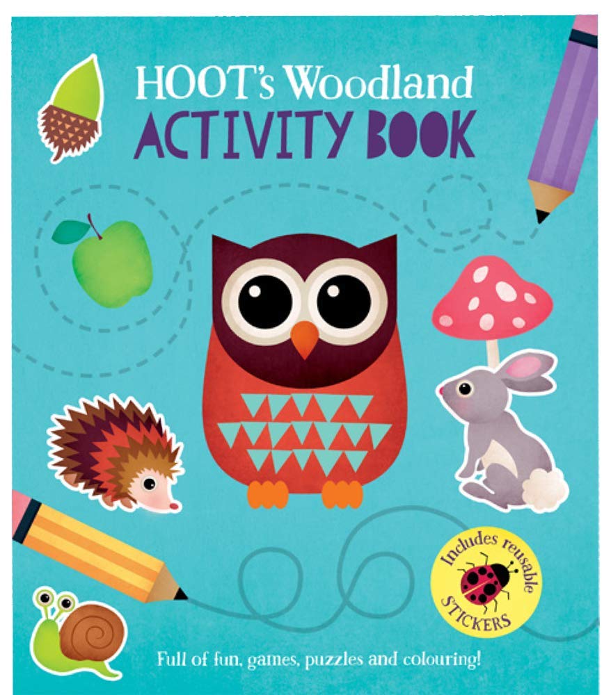 Front cover of the book 'Hoot's Activity Book' by Faye Williamson.