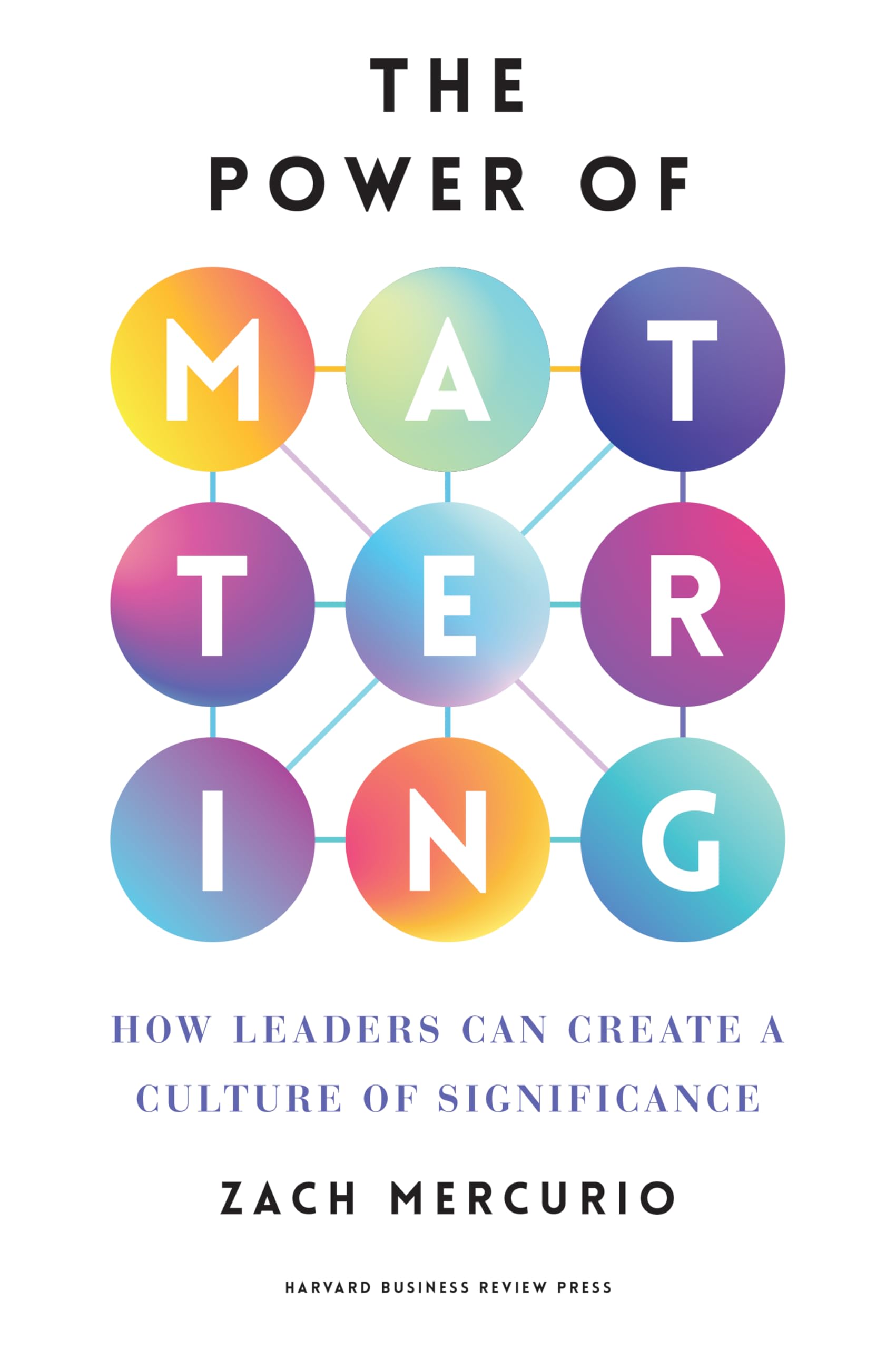 Front cover of the book 'The Power of Mattering: How Leaders Can Create a Culture of Significance' by Zach Mercurio.