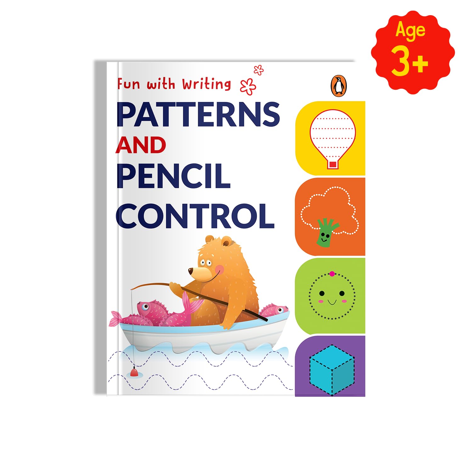 Front cover of the book 'Fun with Writing: Patterns & Pencil Cont' by Penguin.