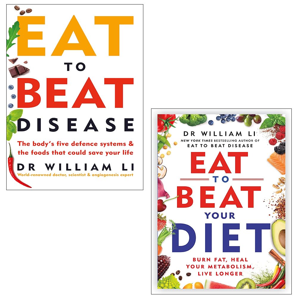 Dr William Li 2 Books Collection Set (Eat to Beat Disease & Eat to Beat Your Diet) NYBooksHub