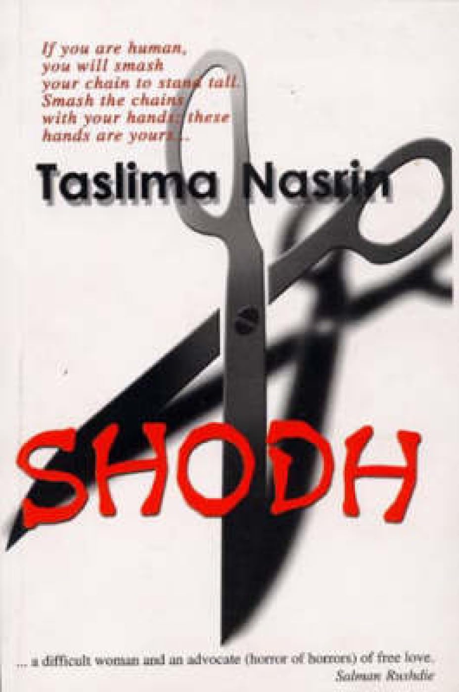 Front cover of the book 'Shodh (Getting Even)' by Nasrin, Taslima.