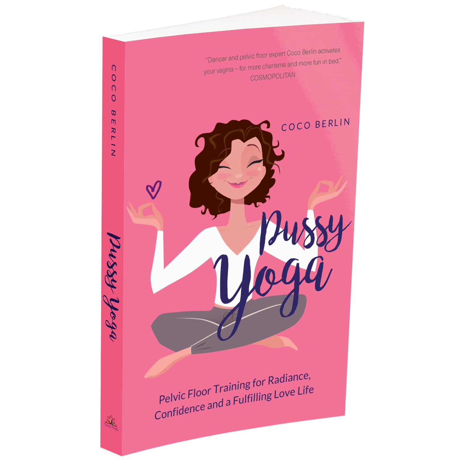 Front cover of the book 'Pussy Yoga' by Coco Berlin.