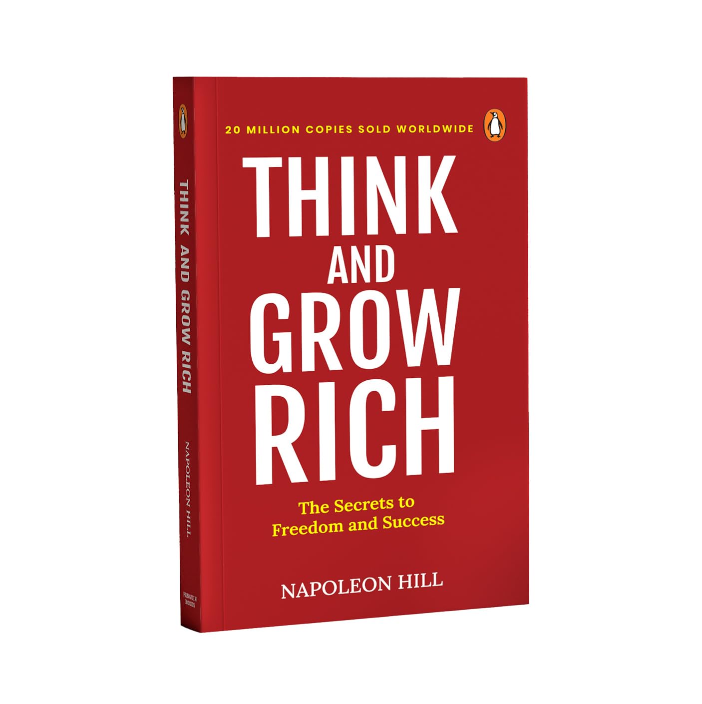 Front cover of the book 'Think and Grow Rich' by Napoleon Hill.