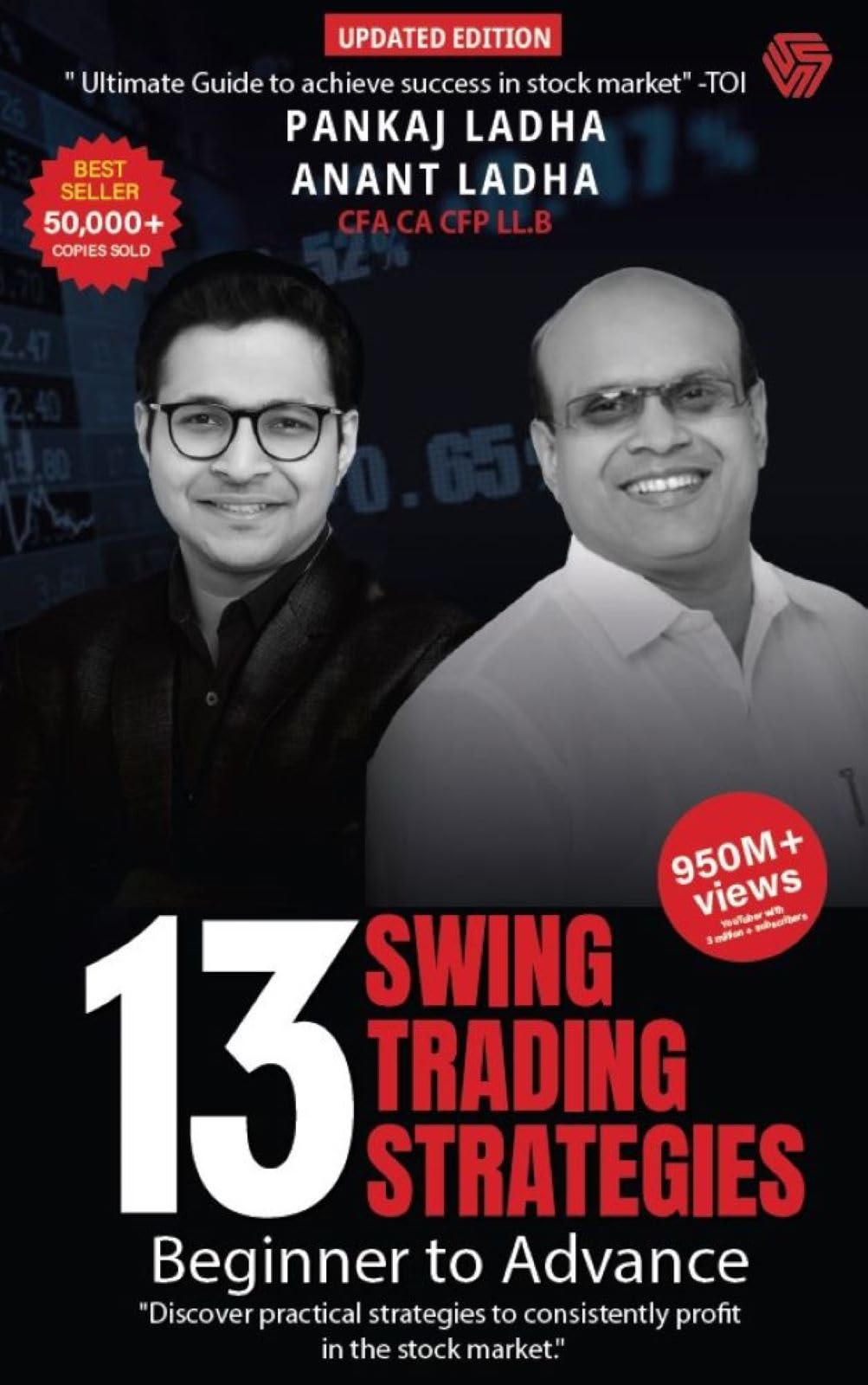 Front cover of the book '13 Swing Trading Strategies| Pankaj Ladha | Anant Ladha | Invest Aaj For Kal' by Pankaj Ladha.