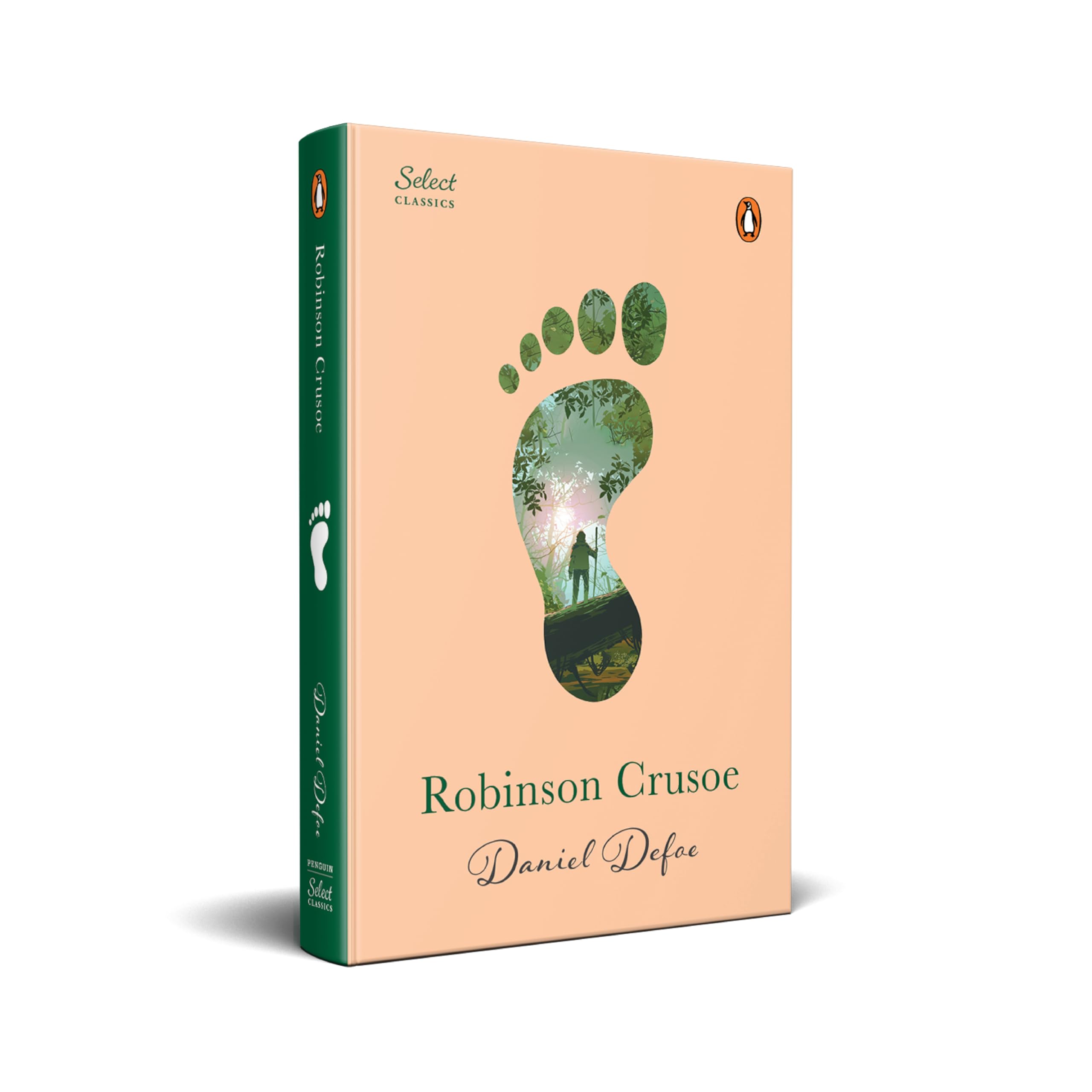 Front cover of the book 'Robinson Crusoe (HB) (Select Classics)' by Daniel Defoe.