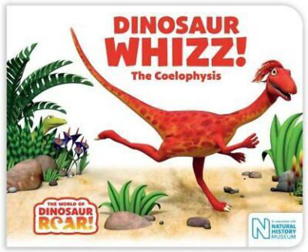 Front cover of the book 'Dinosaur Whizz! The Coelophysis' by Macmillan Childrens Books.