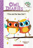 Front cover of the book 'Eva and the New Owl: A Branches Book (Owl Diaries#4)' by Rebecca Elliott.