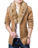 Front cover of the book 'NQ Mens Detachable Faux Fur Collar Wool Blend Trench Pea Coat Outwear Khaki L' by Ajay Singh and Monisha Naik-Singh.