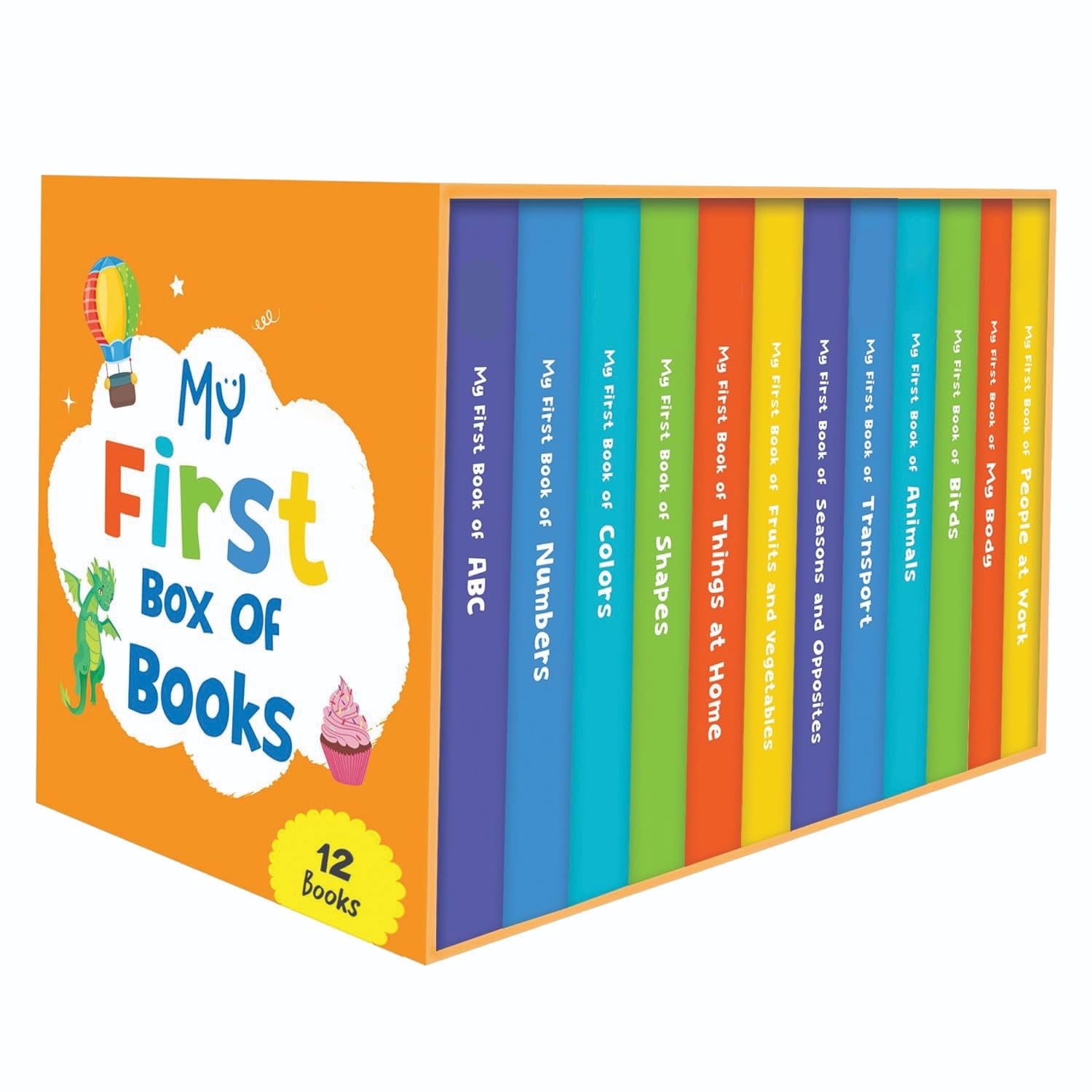 Front cover of the Board Book book 'My First Learning Library Boxset (12 Books): A Boxset of 12 Illustrated Board Books for Kids, Toddlers [Penguin Early Le' by Na.