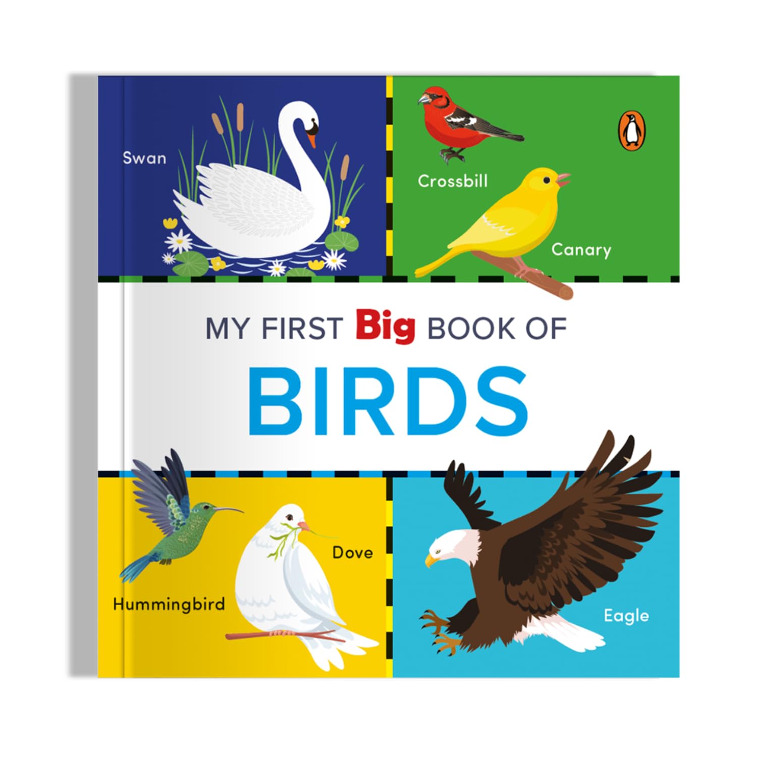Front cover of the Board Book book 'My First Big Book of Birds: Illustrated Board Book of Birds for PreSchool Kids, Toddlers | Book for 1+ [Penguin Early Le' by Na.