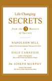 Front cover of the book 'Life Changing Secrets from the Three Masters of Success (English)' by Napoleon Hill, Dale Carnegie and Joseph Murphy.