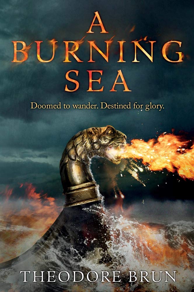 Front cover of the book 'A Burning Sea (3) (The Wanderer Chronicles)' by Theodore Brun.