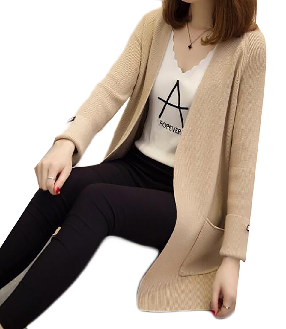 Front cover of the book 'FLCH+YIGE Womens V Neck Long Sleeve Open Front Slim Knit Cardiagn Sweater 2 M' by Dr Jyoti Jain Tholiya.