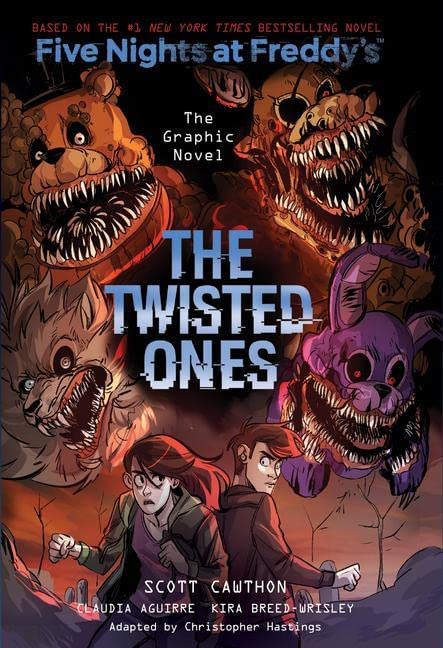 Front cover of the book 'FIVE NIGHTS AT FREDDY'S GRAPHIC NOVEL #2: The Twisted Ones' by Scott Cawthon, Christopher Hastings  & Kira Breed-Wrisley.