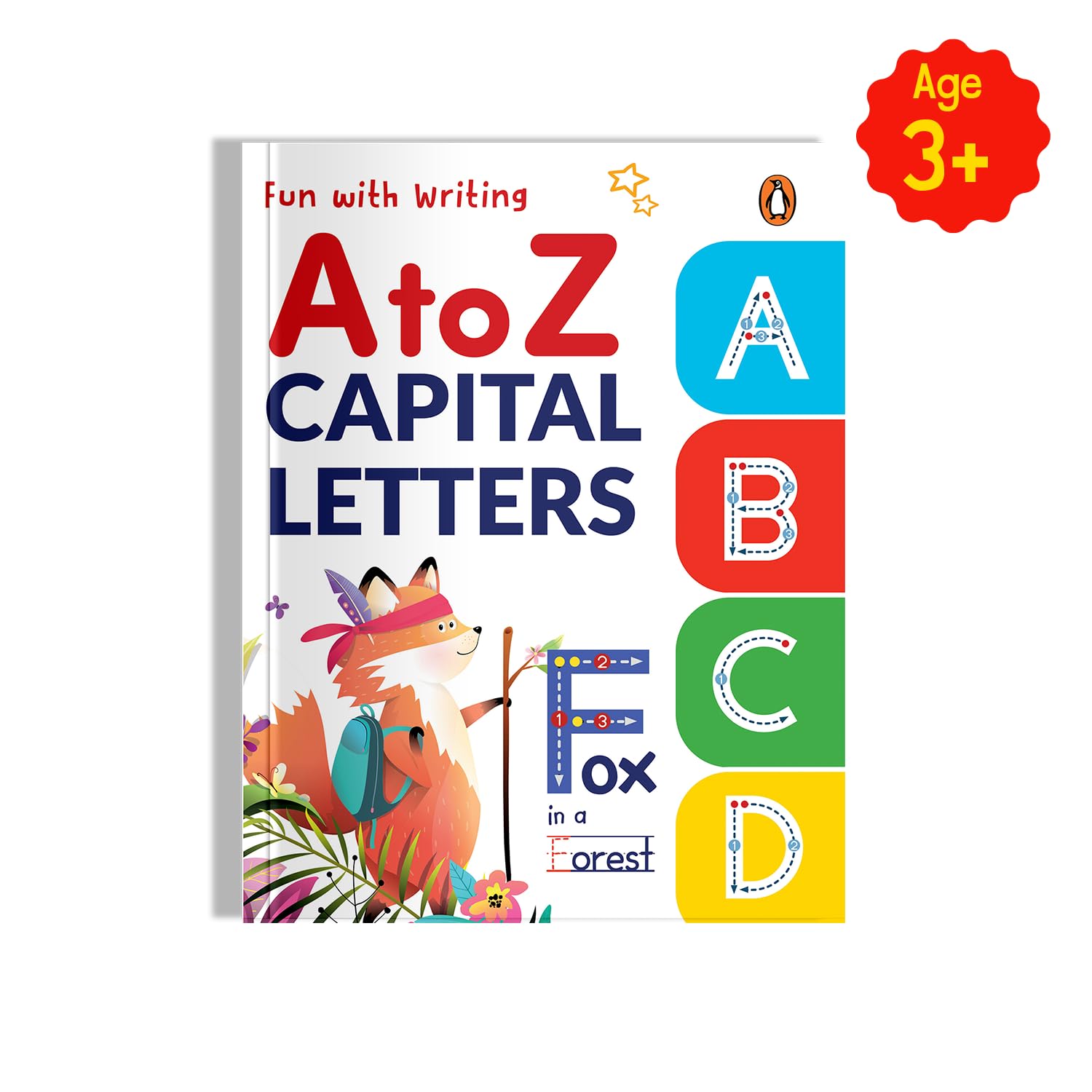 Front cover of the book 'Fun with Writing: Capital Letters' by Penguin.