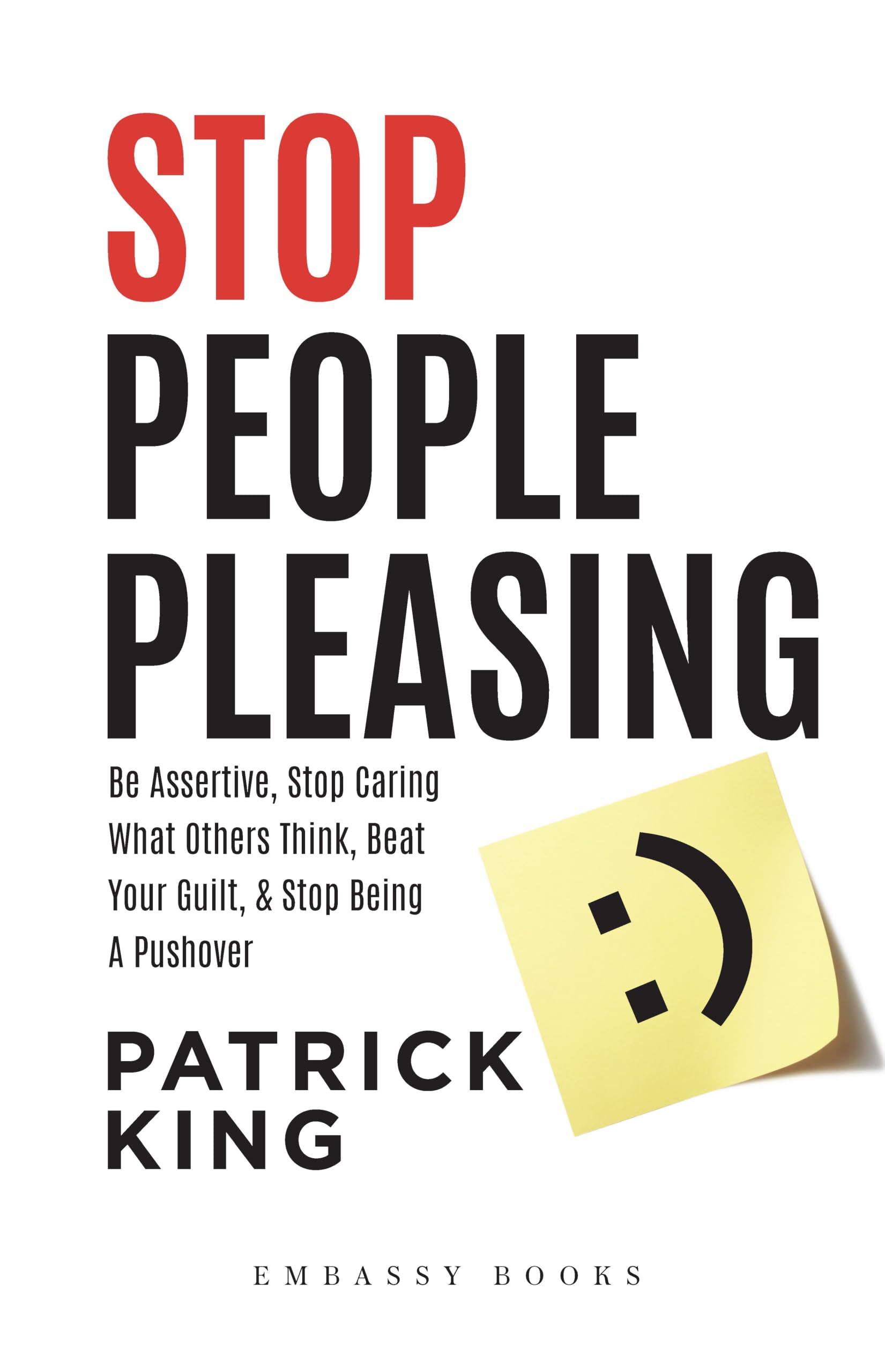 Front cover of the book 'Stop People Pleasing' by Patrick King.
