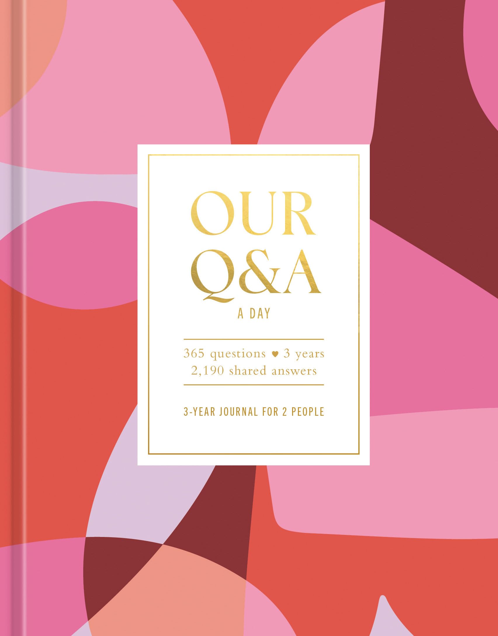 Front cover of the book 'Our Q&A a Day (Hearts): 3-Year Journal for 2 People' by Potter Gift.