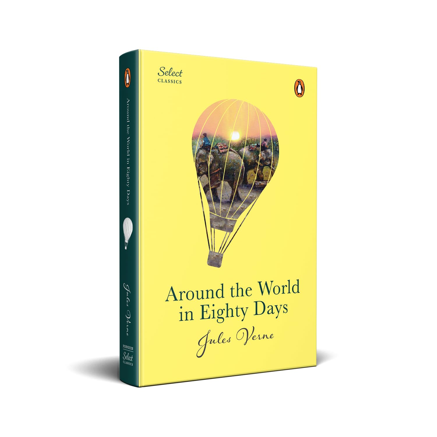 Front cover of the book 'Around The World In Eighty days (HB)' by Jules Verne.