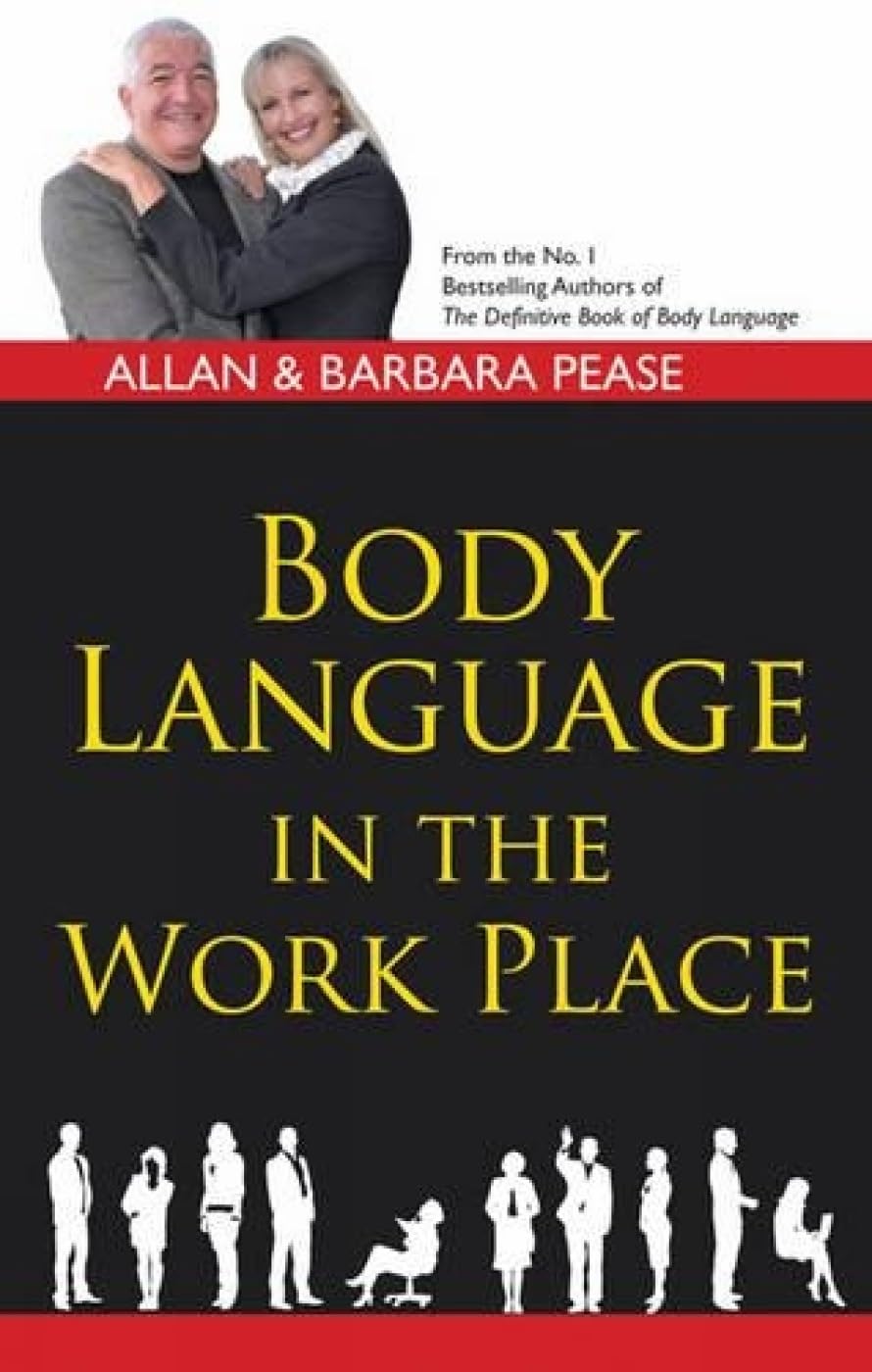 Front cover of the book 'BODY LANGUAGE IN THE WORKPLACE' by Allan & Barbara pease.