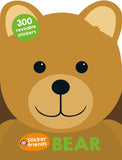 Front cover of the book 'Sticker Friends: Bear: 300 Reusable Stickers' by Roger Priddy.