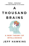 Front cover of the book 'A Thousand Brains: A New Theory of Intelligence' by Jeff Hawkins.