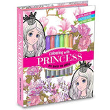 Front cover of the book 'Hello Friend Princess Colouring Combo Kit with 4 Neon Pens & 2 Glitter Tubes With 32 Pages Colouring Pad, 4+ yrs.' by Brijbasi.