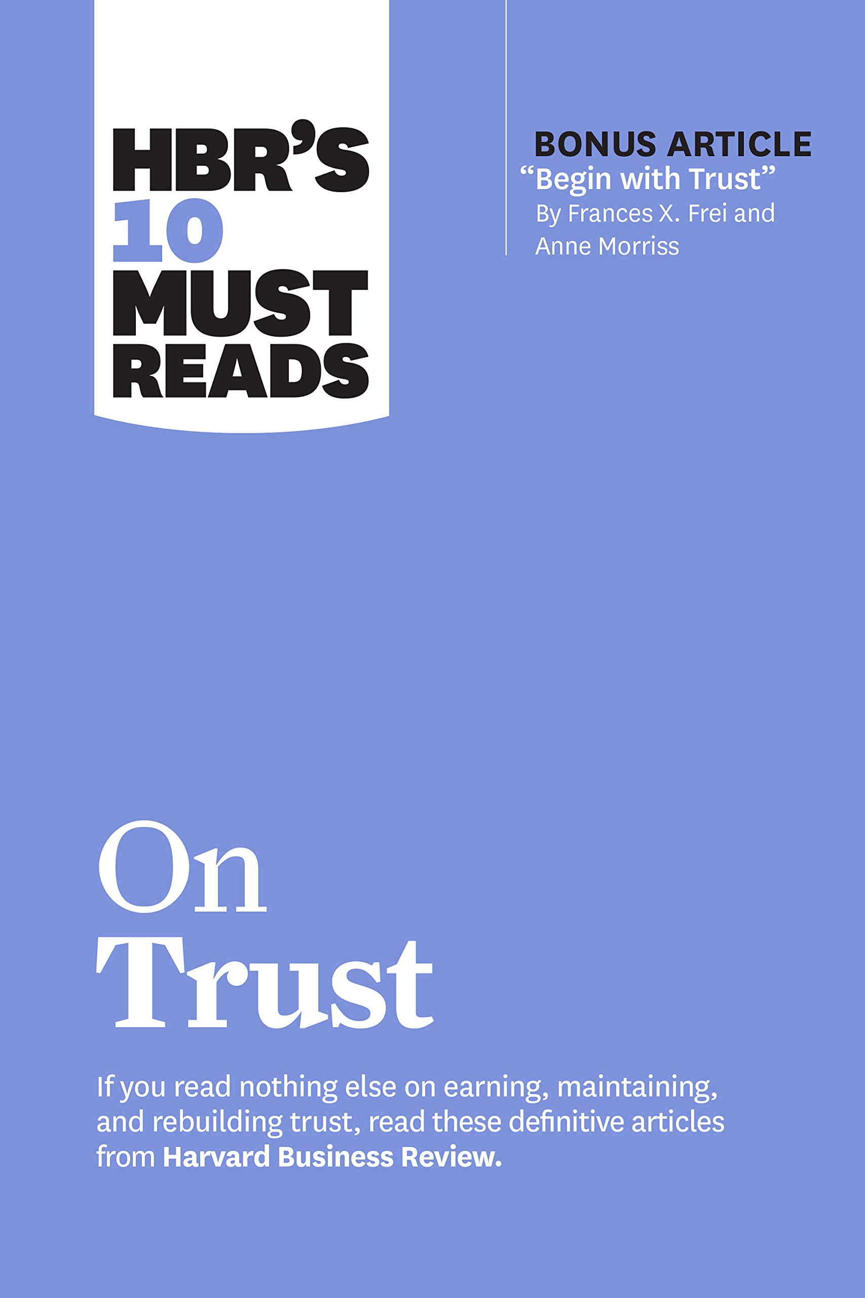 Front cover of the book 'HBR's 10 Must Reads on Trust' by Review, Harvard Business.
