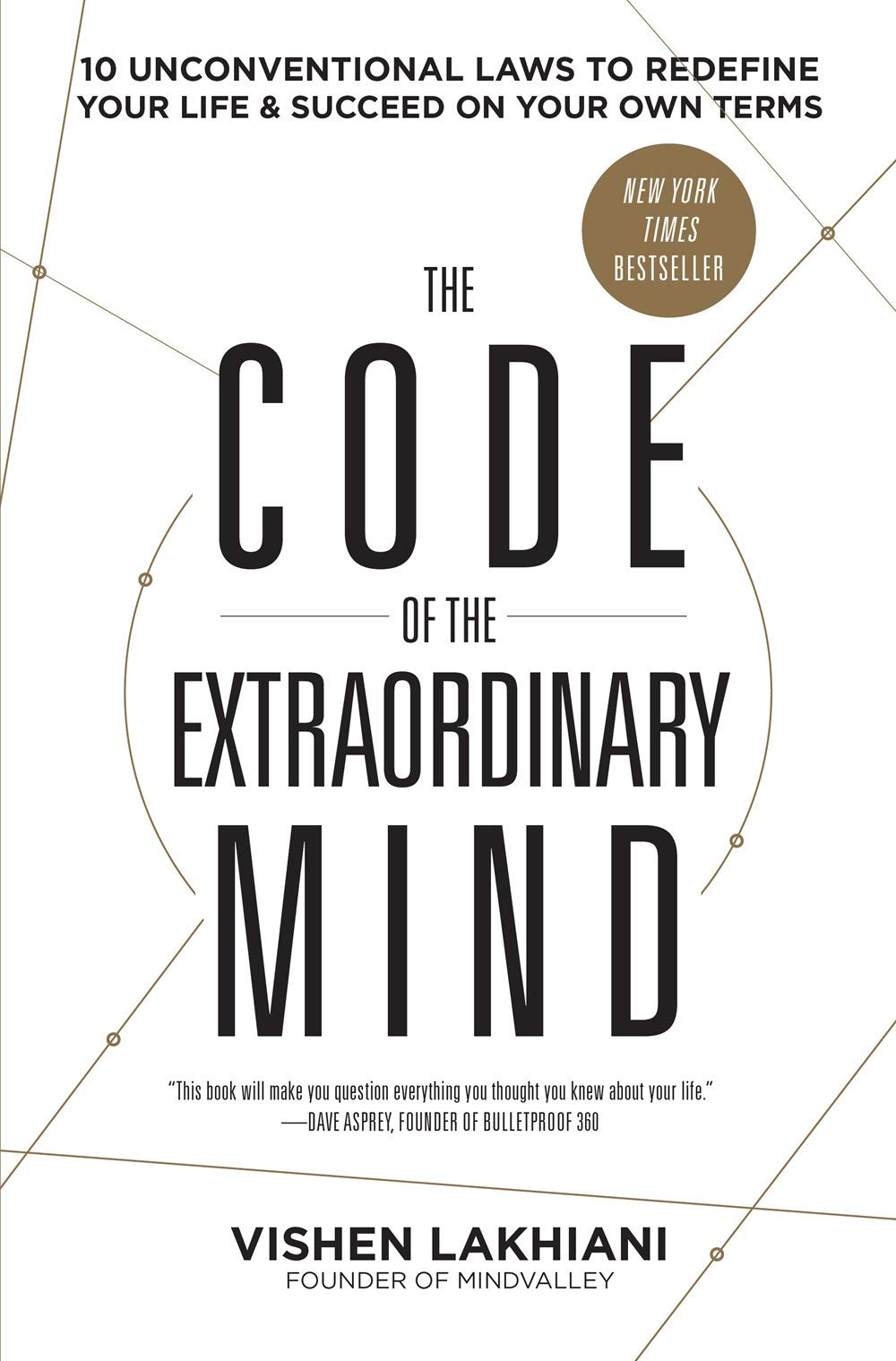 Front cover of the book 'The Code of the Extraordinary Mind' by Vishen Lakhiani.