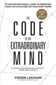 Front cover of the book 'The Code of the Extraordinary Mind' by Vishen Lakhiani.