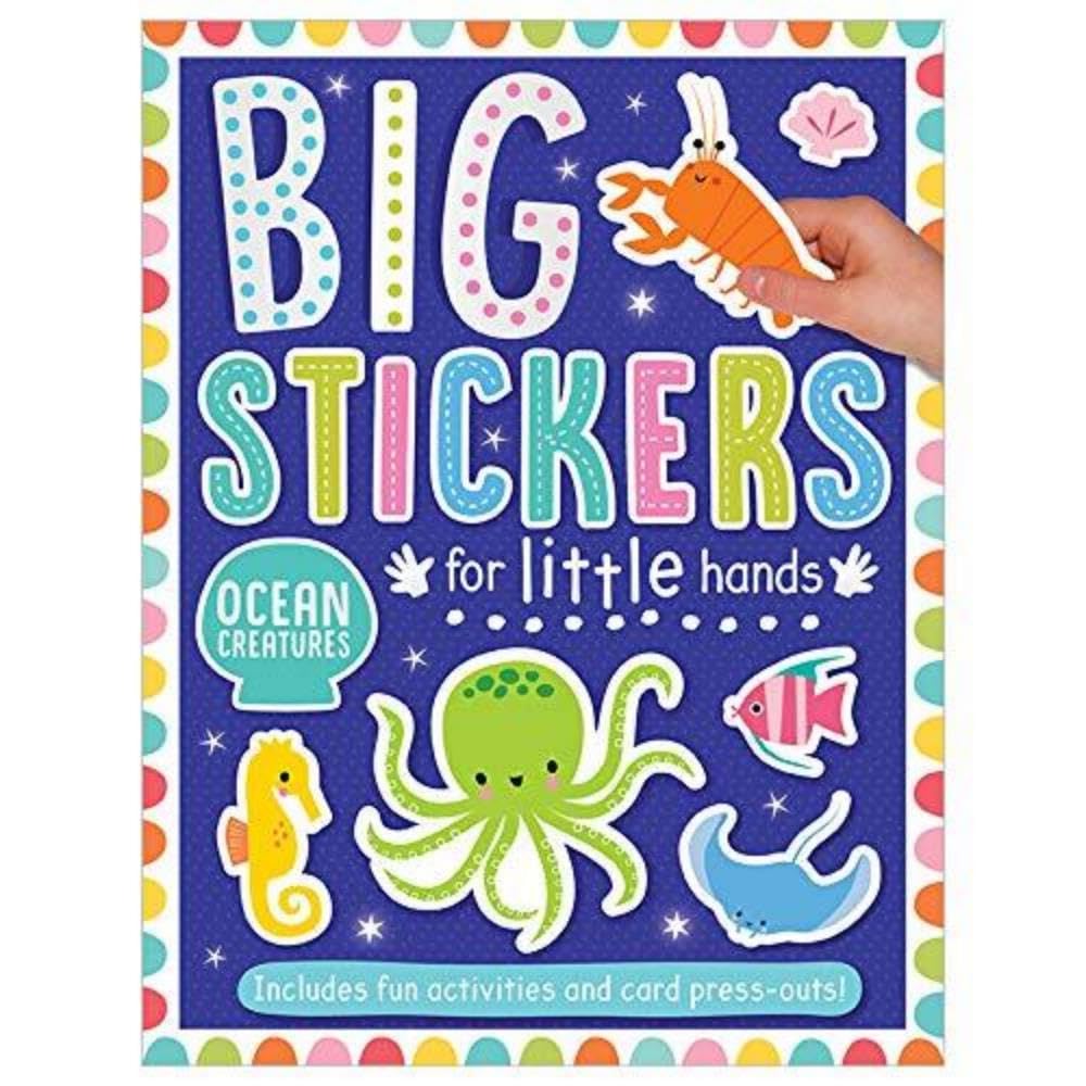 Front cover of the book 'Big Stickers for Little Hands Ocean Creatures' by Amy Boxshall.