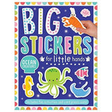 Front cover of the book 'Big Stickers for Little Hands Ocean Creatures' by Amy Boxshall.