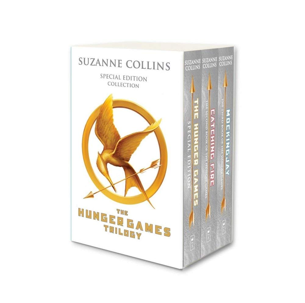 Front cover of the Boxed Set book 'The Hunger Games 10th Anniversary Edition Boxed Set (3 Books) Suzanne Collins' by Suzanne Collins.