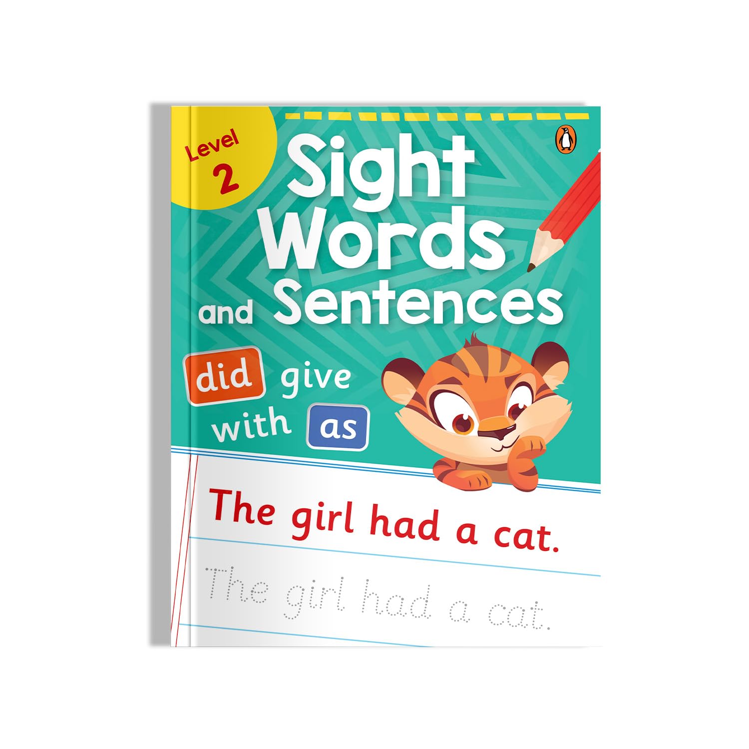Front cover of the book 'Sight Words and Sentences (Level 2): First Practice Workbook of Most Common Sight Words for PreSchool Kids, Toddlers | W' by Penguin.