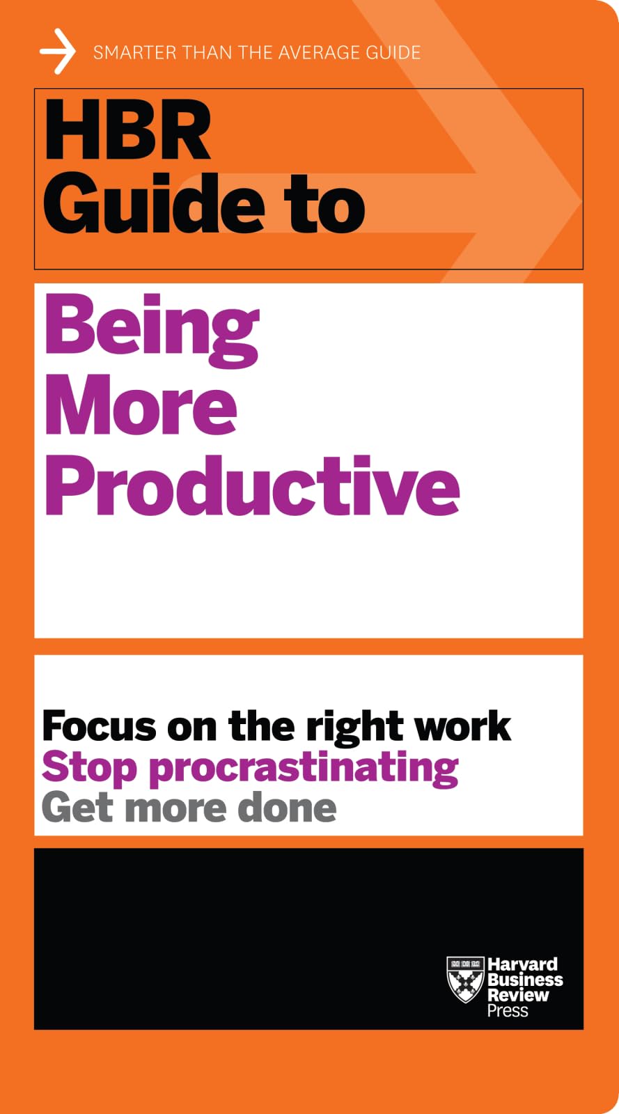 Front cover of the book 'HBR Guide to Being More Productive (HBR Guide Series)' by Harvard Business Review.