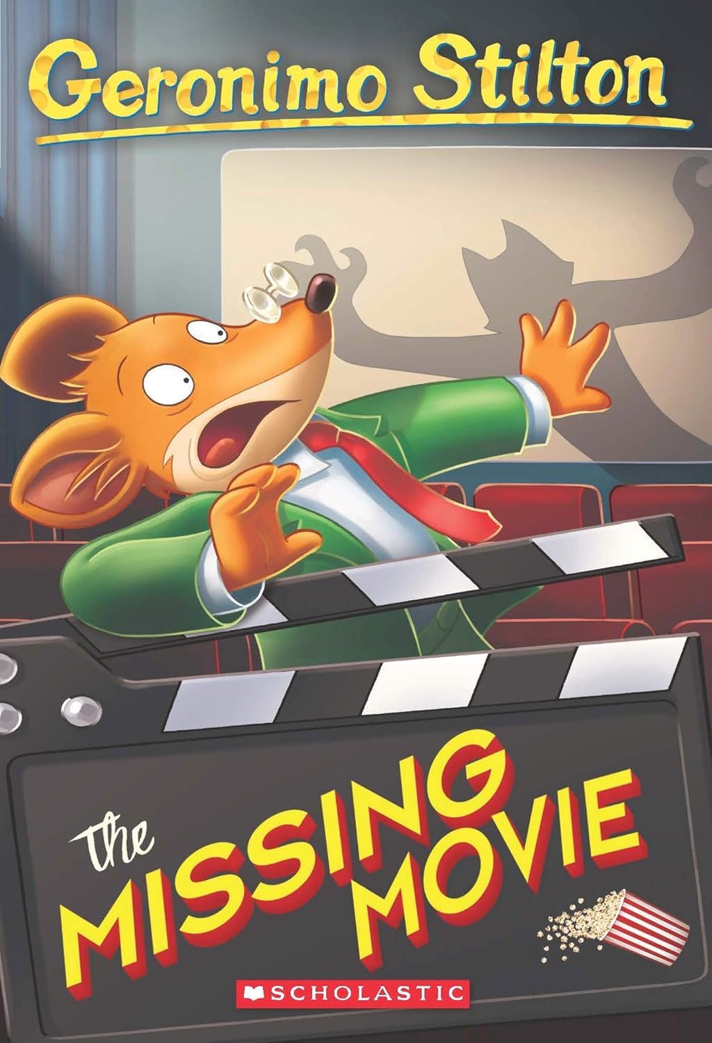 Front cover of the book 'Geronimo Stilton #73: The Missing Movie' by Geronimo Stilton.