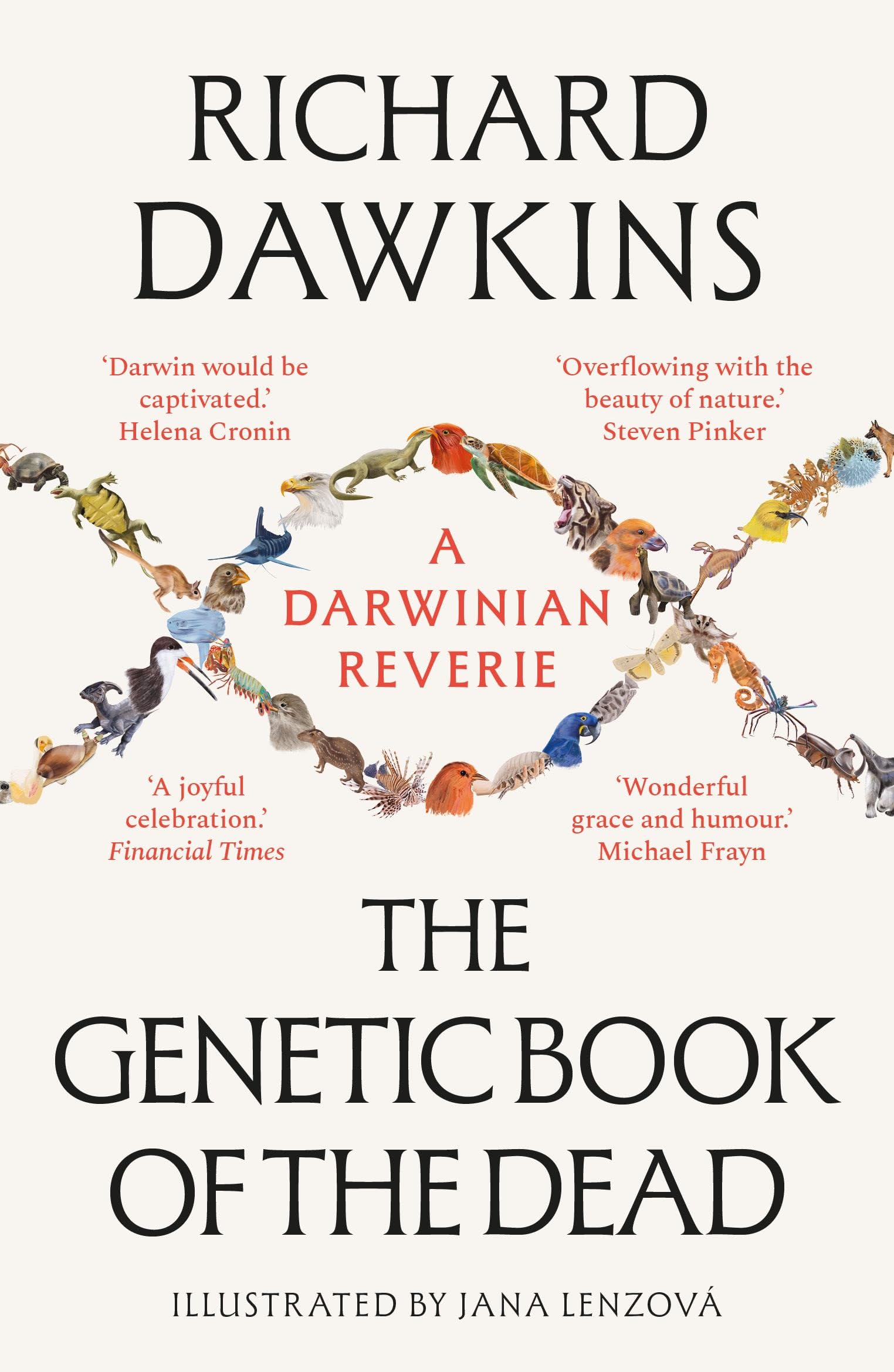 Front cover of the book 'The Genetic Book of the Dead: A Darwinian Reverie' by Richard Dawkins.